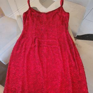 Black Tie, red sequin short dress fully lined